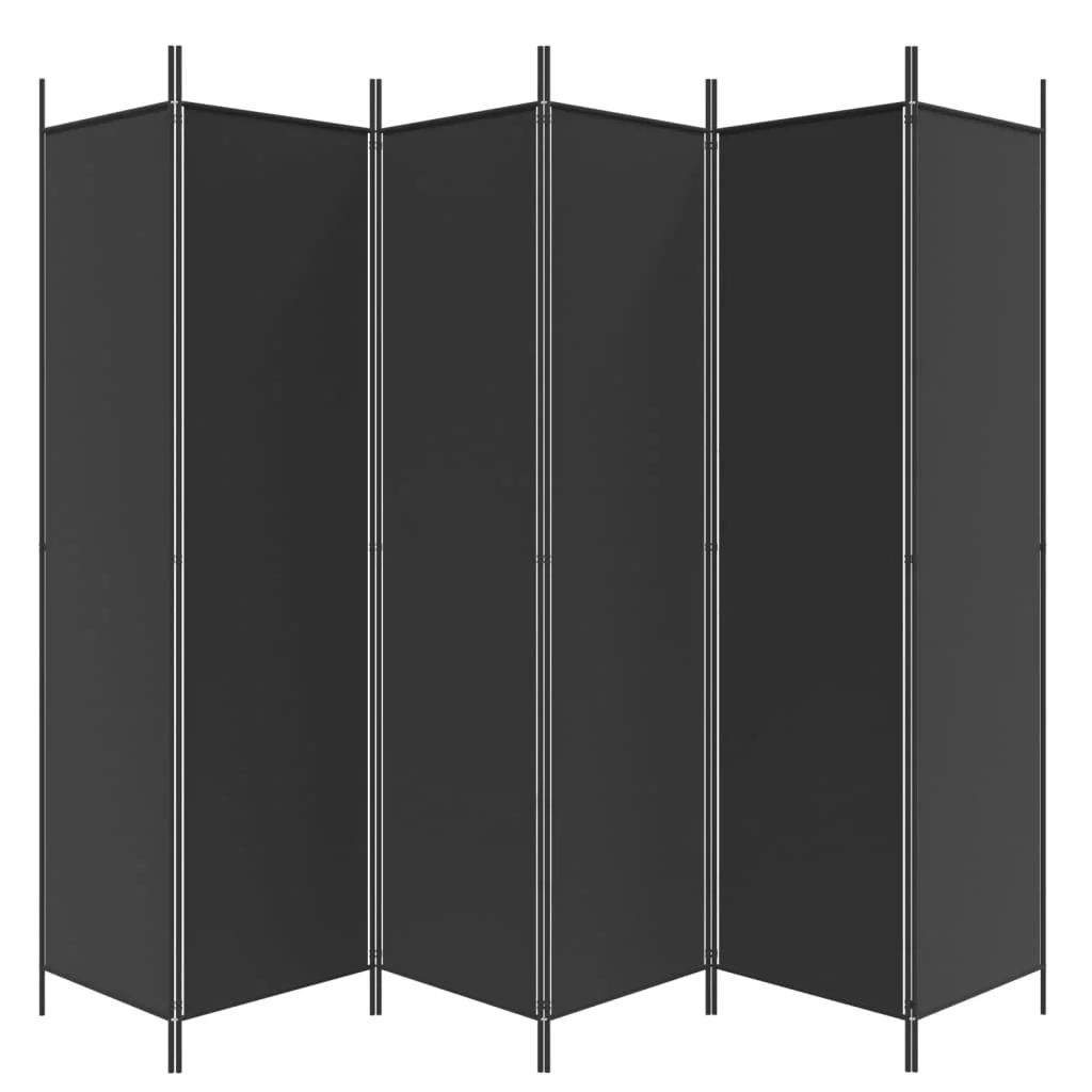 Anself 6-Panel Room Divider Black 118.1