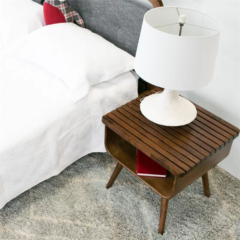 Home Square 2 Piece Living Room Set with Coffee Table and End Table in Walnut