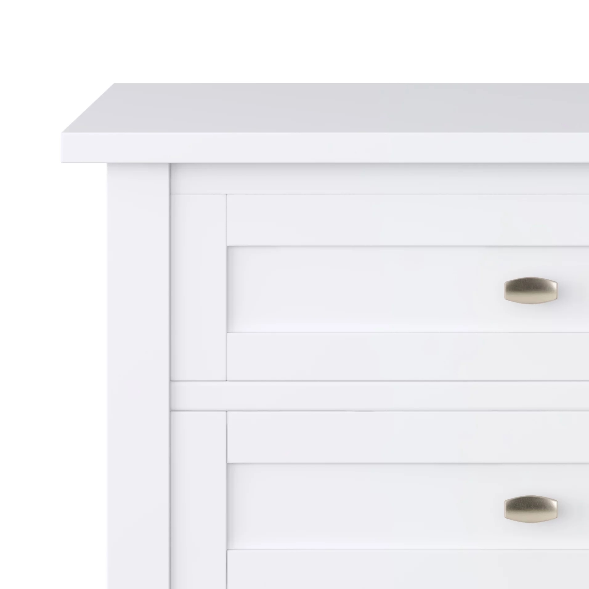 Warm Shaker SOLID WOOD 24 inch Wide Transitional Bedside Nightstand Table in White