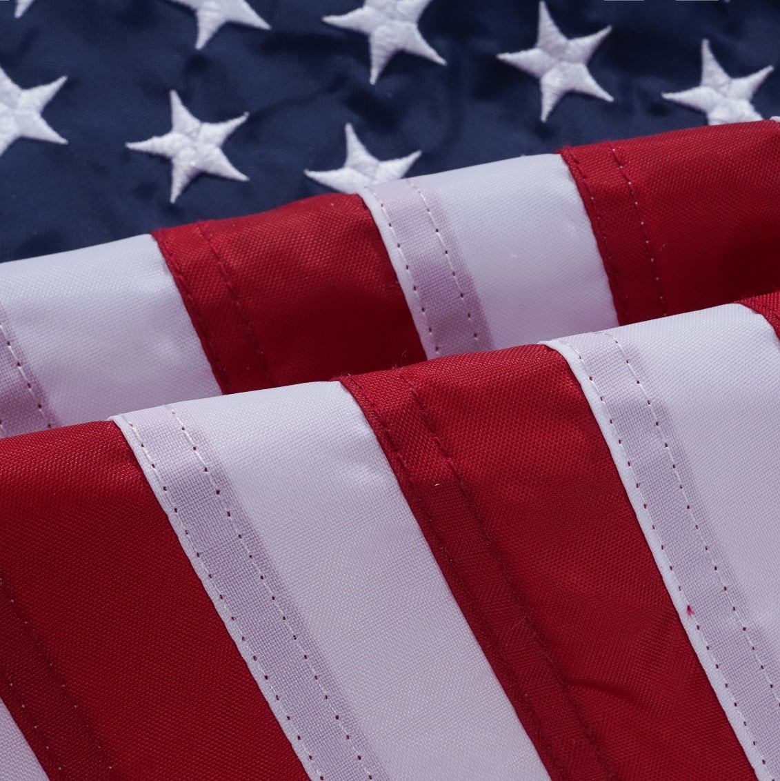 This 4x6 ft American Flag Outdoor The Strongest, Longest Lasting, 4x6 ft. Embroidered Stars Sewn Stripes Brass Grommets Foot Heavy Duty Nylon