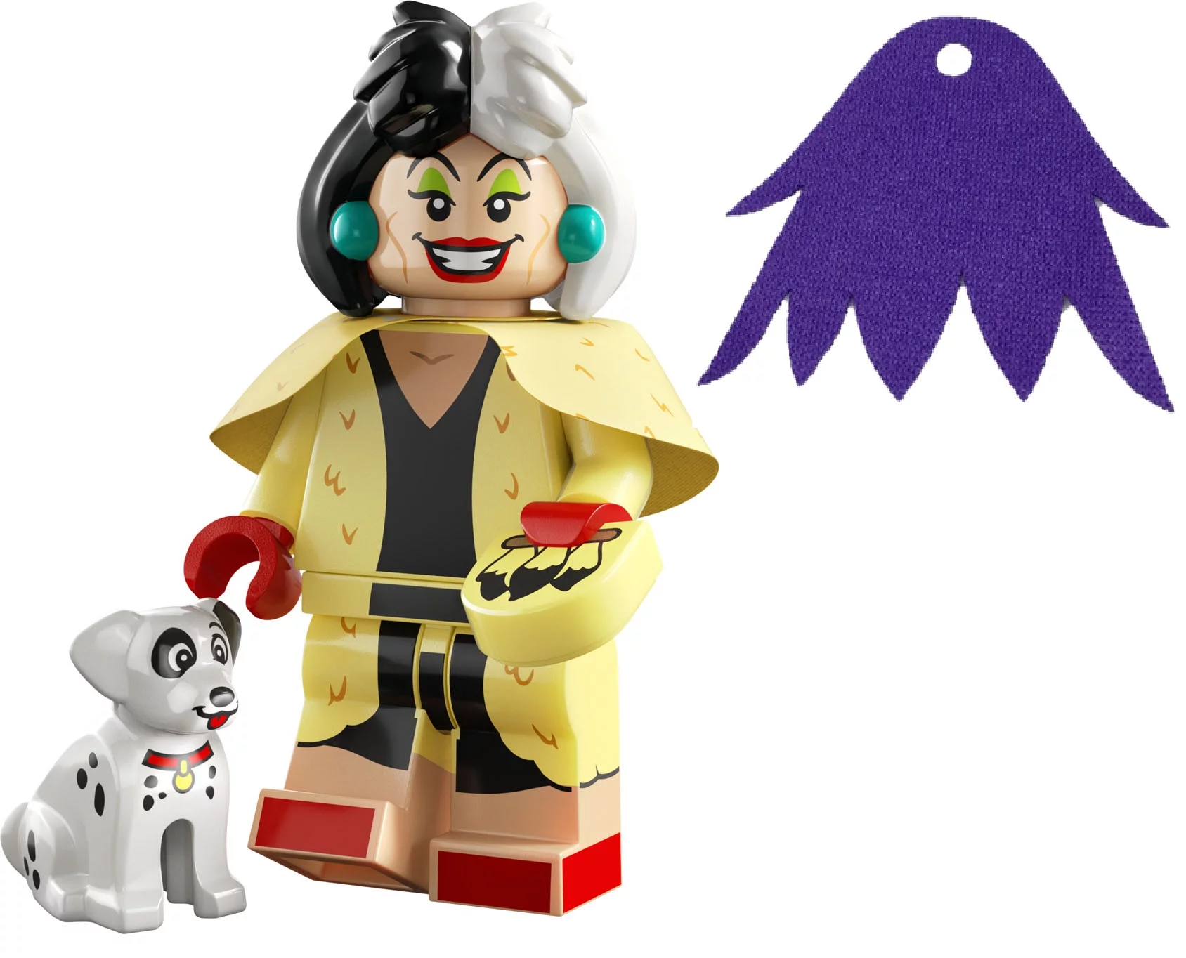 LEGO MiniFigures Disney 100 Series 3: Cruella de Vil & Dalmatian Puppy - 71038 With Purple Cape