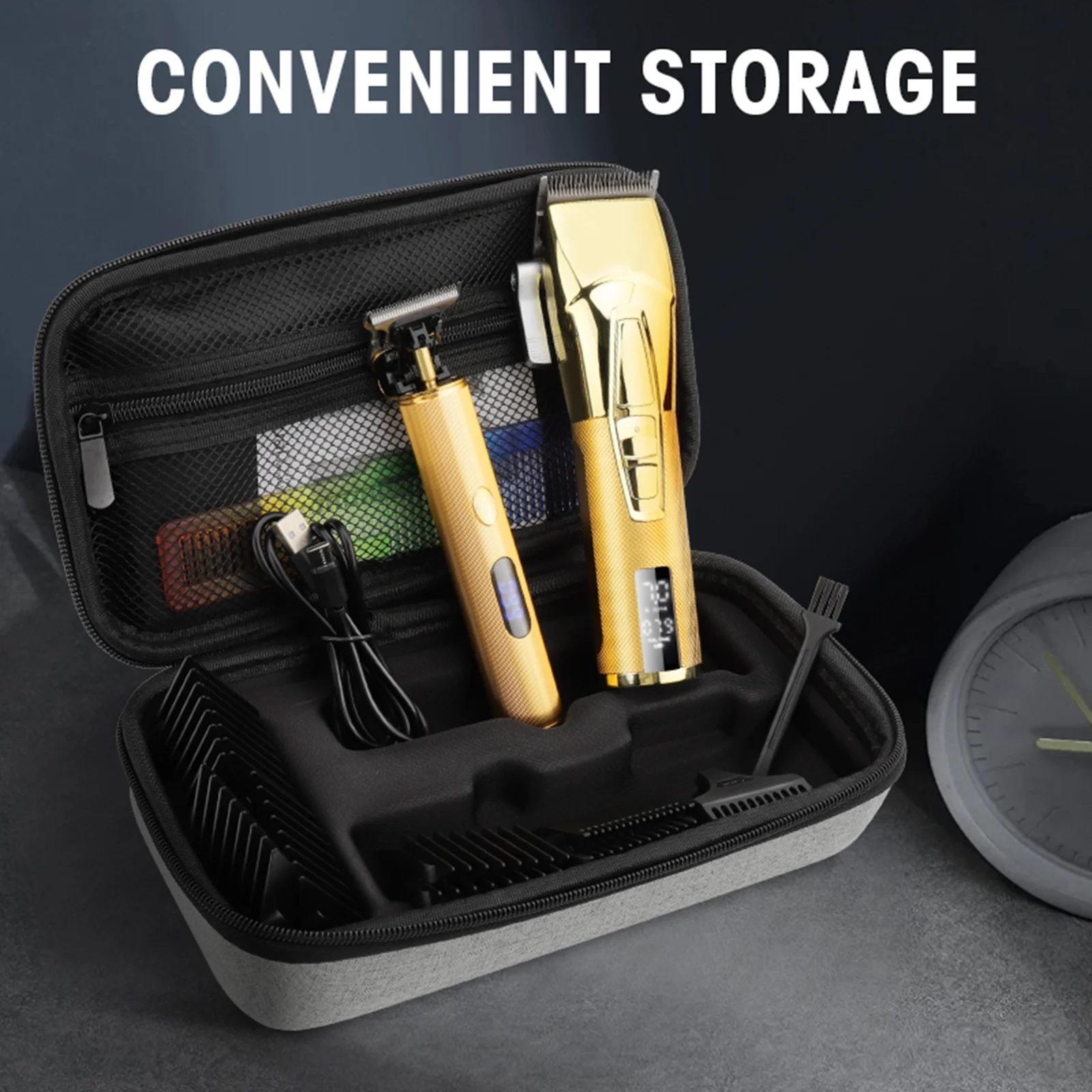 Walmeck Hair clippers,Haircut Set Hair Clippers LEDs Display Built-in Men Professional Barber Hair Kit Hair clippers Hair Built-in LED Display Dazzduo Hair clippers ERYUE Men's Hair  Set Men