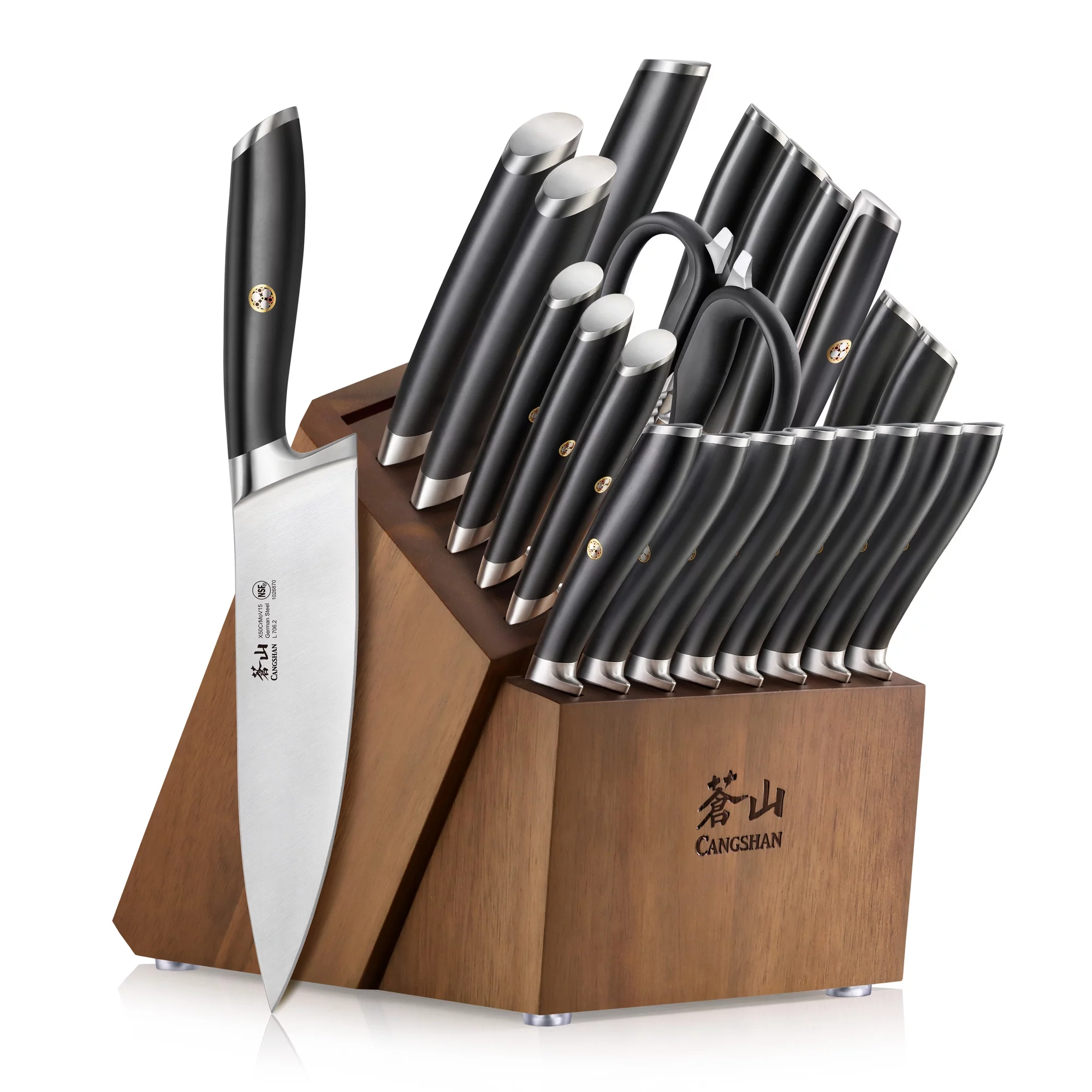 Cangshan L Series 1027457 German Steel Forged 23-Piece Classic Knife Block Set
