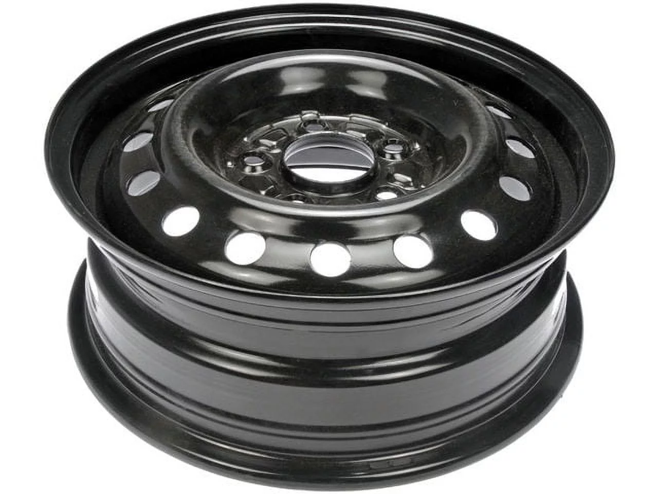Steel Wheel - Black - 15 Inch - Compatible with 2010 - 2013 Kia Forte 2011 2012