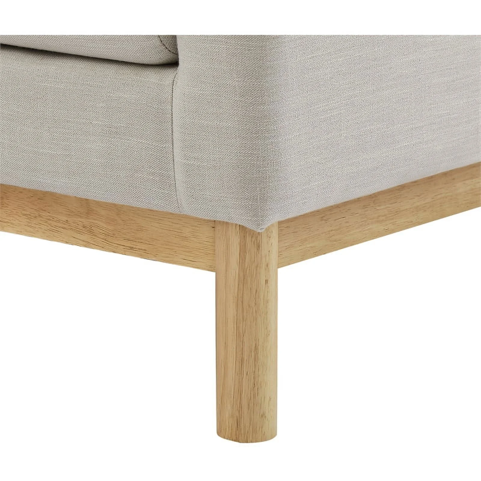 Meridian Furniture Langham Beige Linen Textured Fabric Chair