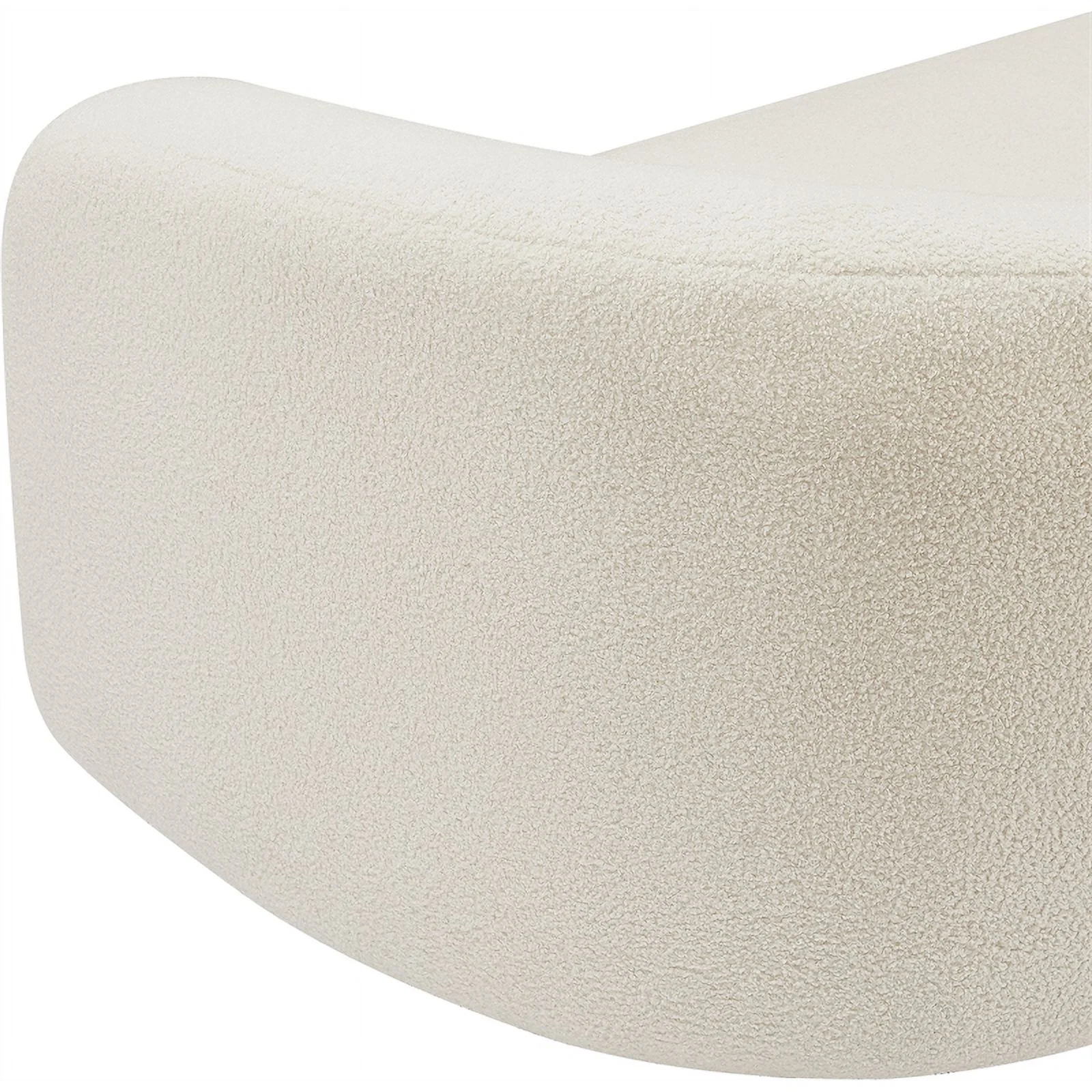 Meridian Furniture Kali Cream Faux Shearling Teddy Fabric Chair