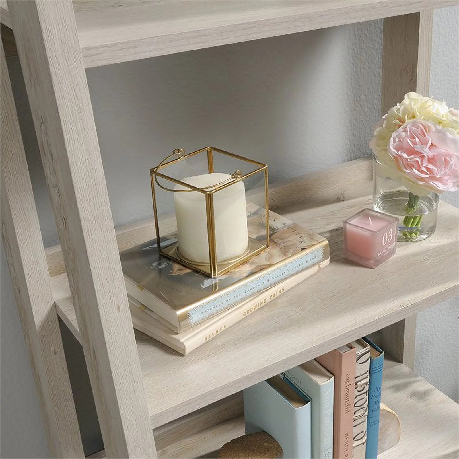 Pemberly Row 5 Shelf Bookcase in Chalked Chestnut
