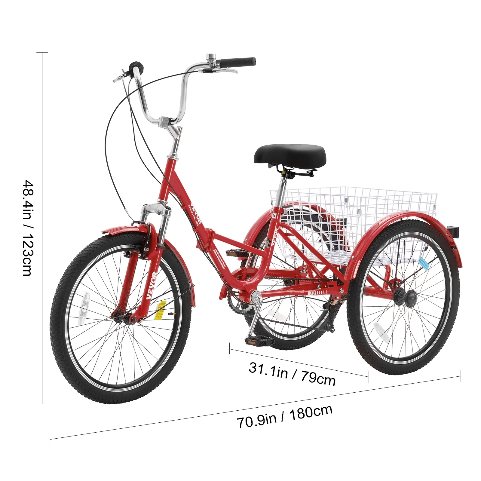 SKYSHALO Folding Adult Tricycle 26