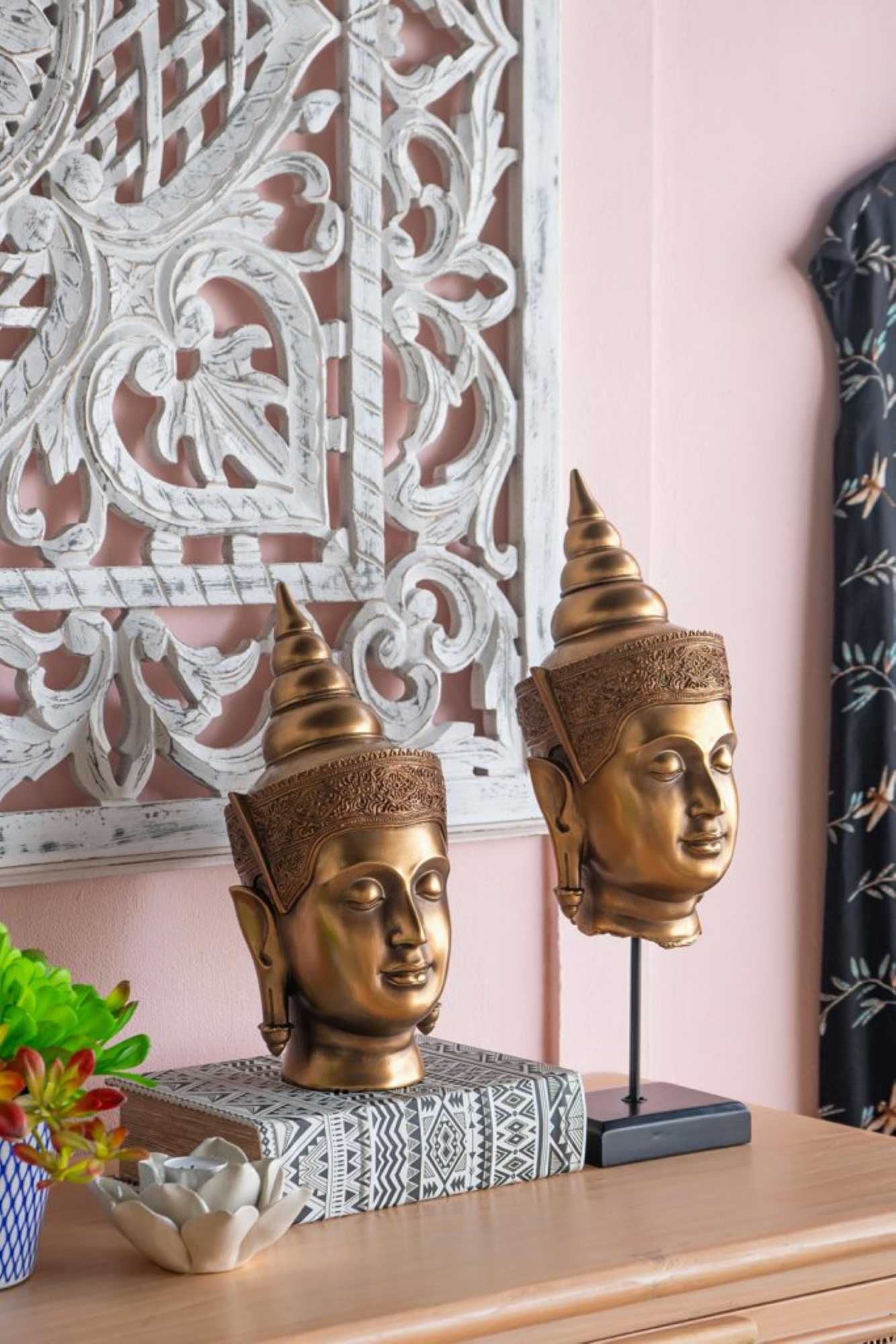 CC Home Furnishings Resin Buddha Statue Head - 14.25