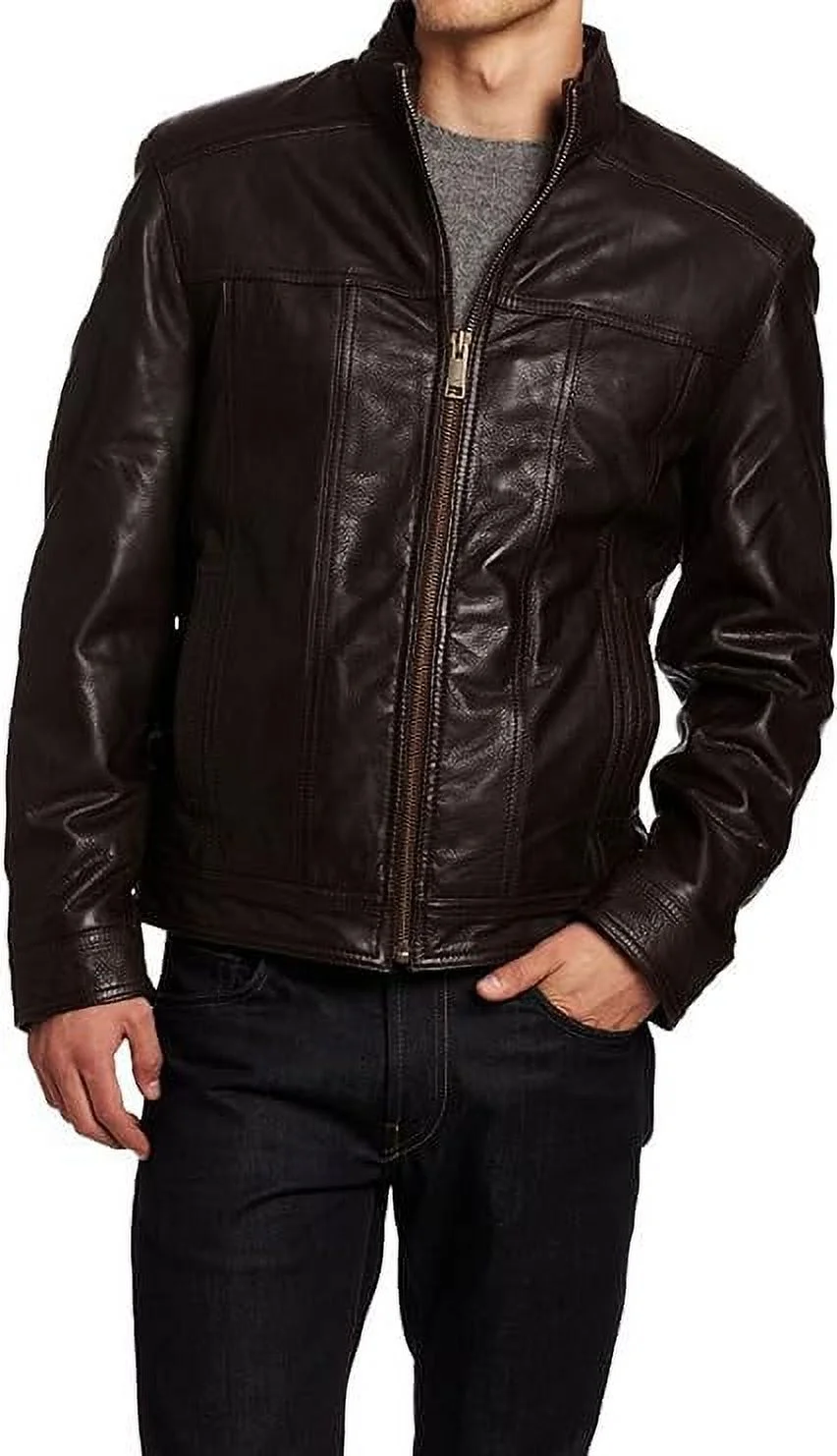 New Genuine Lambskin Leather Designer Jacket Motorcycle Biker Men's S M L XL A249