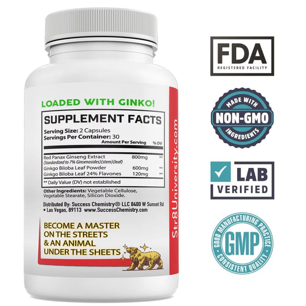 ⚔️ Ginseng Master! Ginseng Supplement with Gingko Biloba &  Red Korean Panax Ginseng Root
