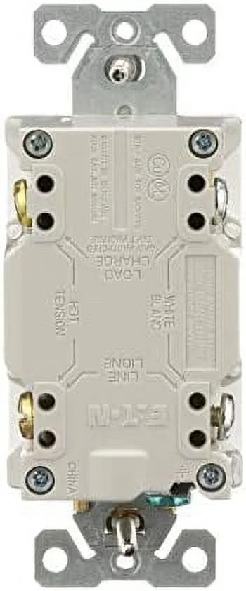 trsgf15w arrow tamper resistant duplex gfci receptacle, 125 vac, 15 a, 2 pole, 3 wire, white