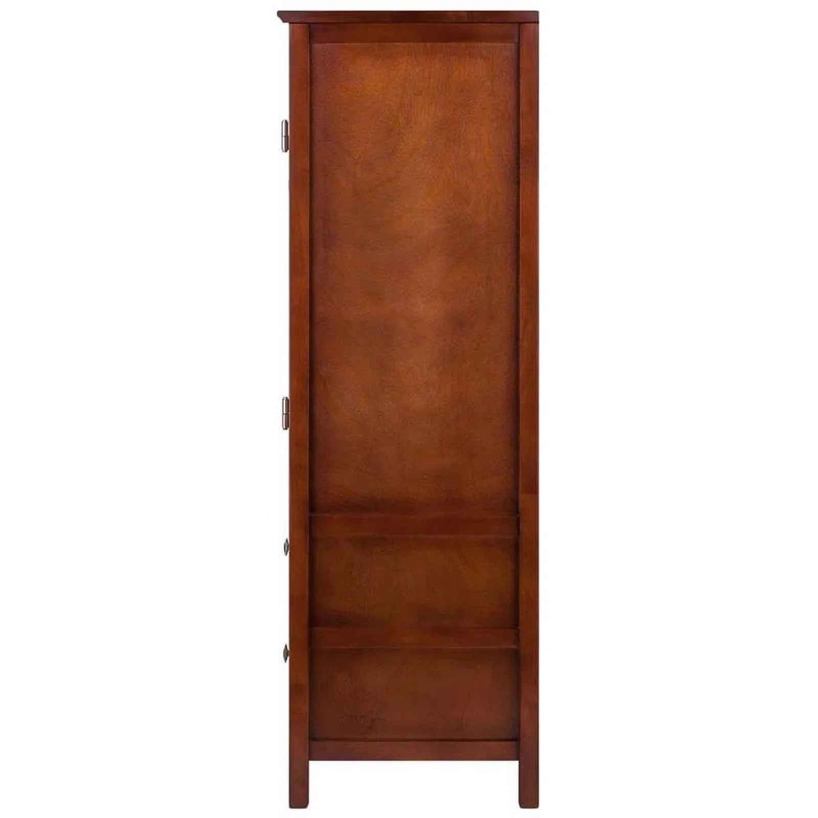 Pemberly Row 3-Piece Transitional Solid Wood Cupboard Set in Walnut