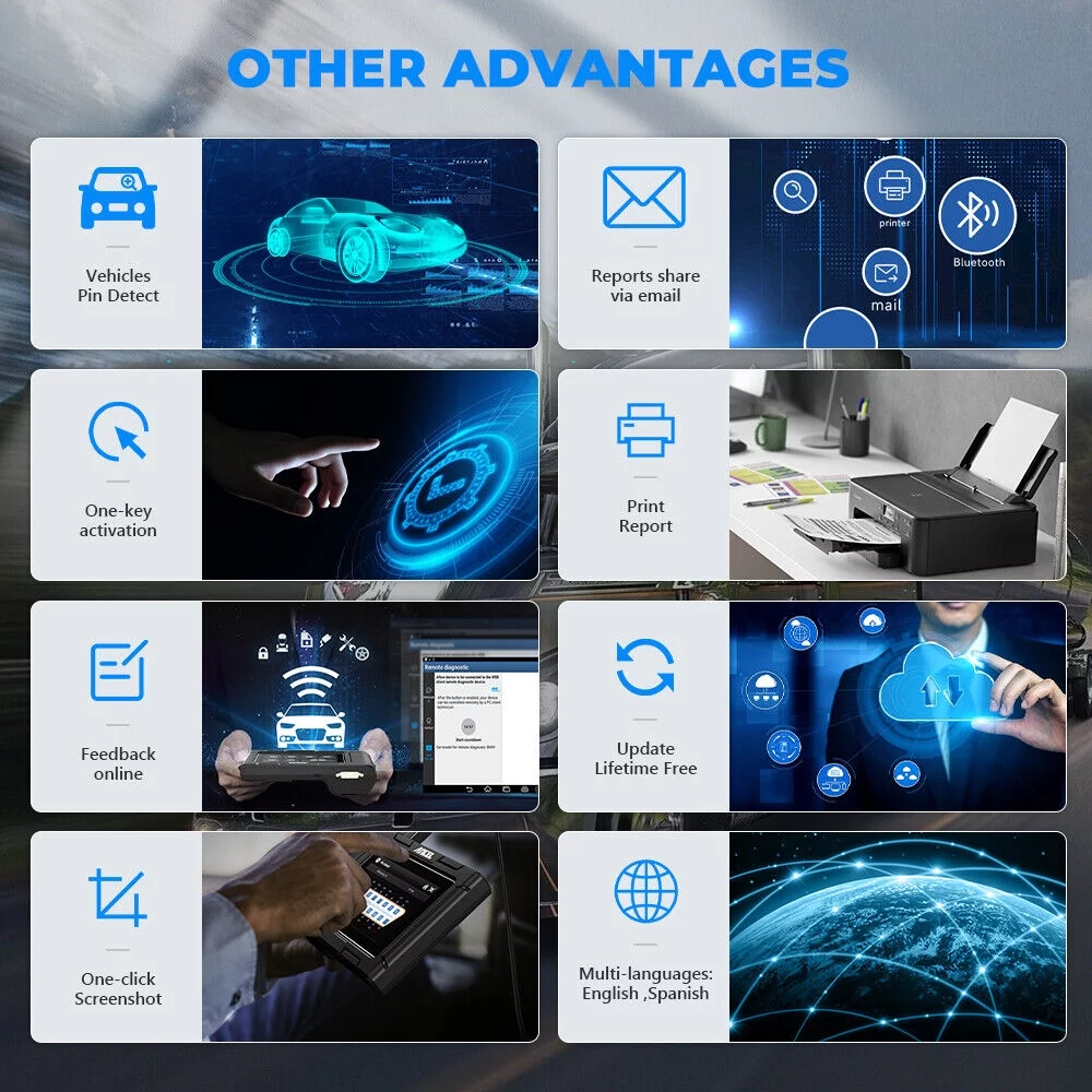 ANCEL HD3500 All System Bidirectional Pickup Light Duty Truck 2 in 1 OBD2 Scanner Diesel Scanner 12V/24V Diagnostic Tool