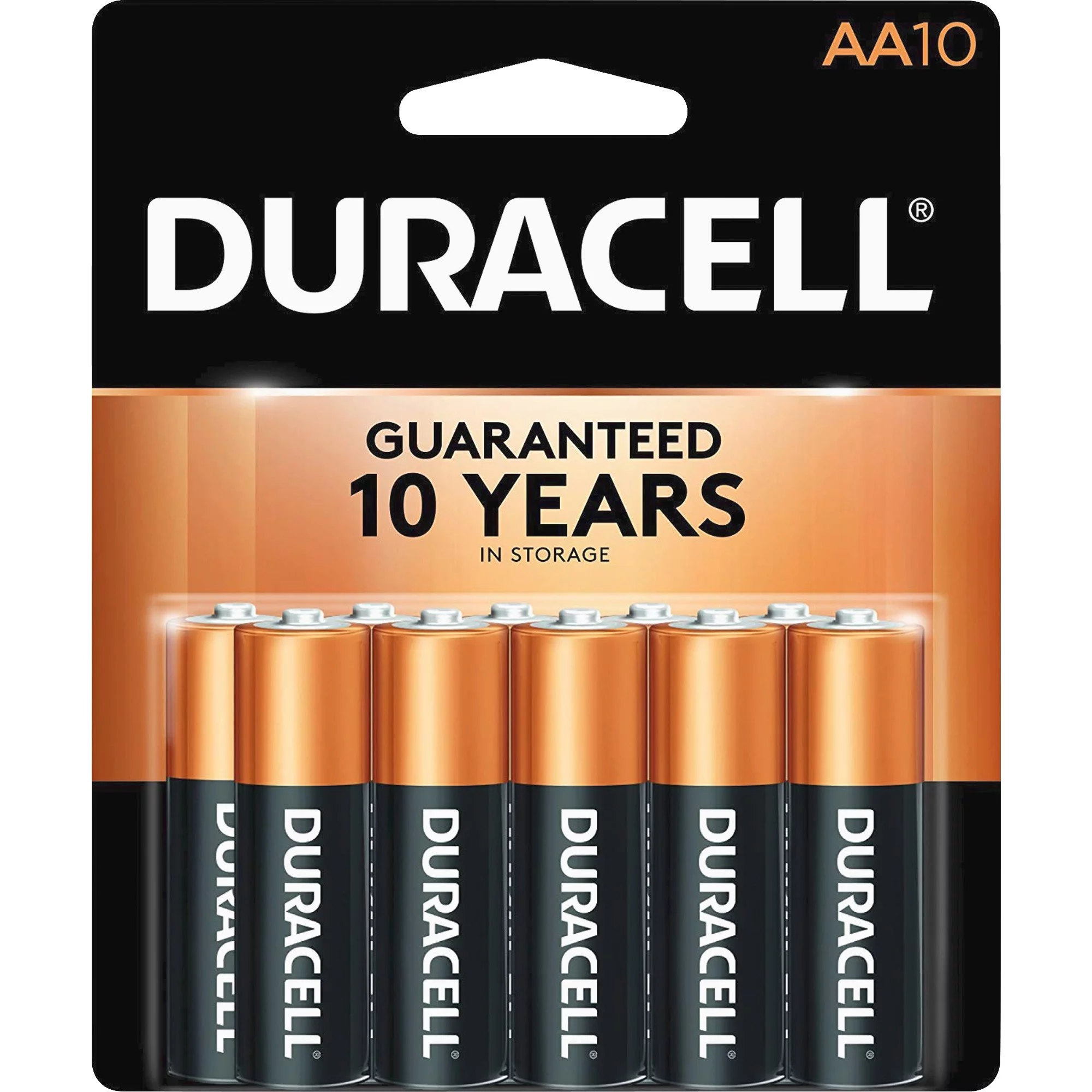 Duracell 1.5 V AA Alkaline Batteries, 10 count