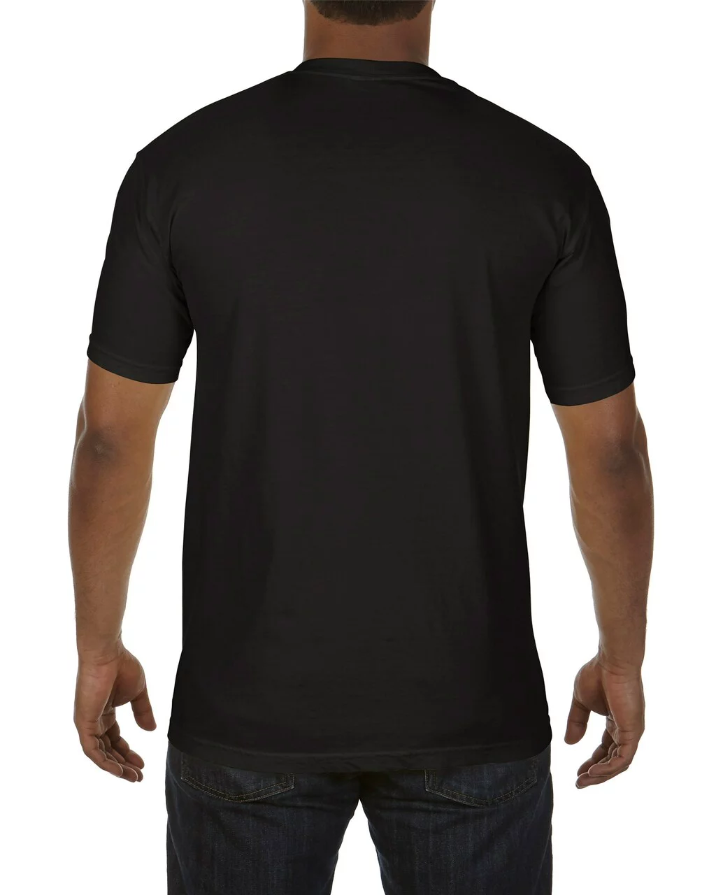 Gildan/Delta Crewneck Pocket T-shirt for mens 6 in Pack Color Black Large