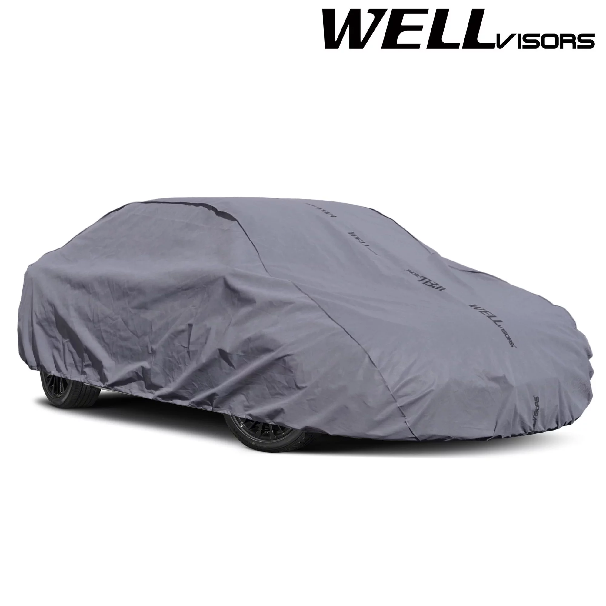 WellVisors All Weather UV Proof Gray Car Cover for 1989-1994 Mazda Eunos 100 HB 5-Door 3-6899702HB