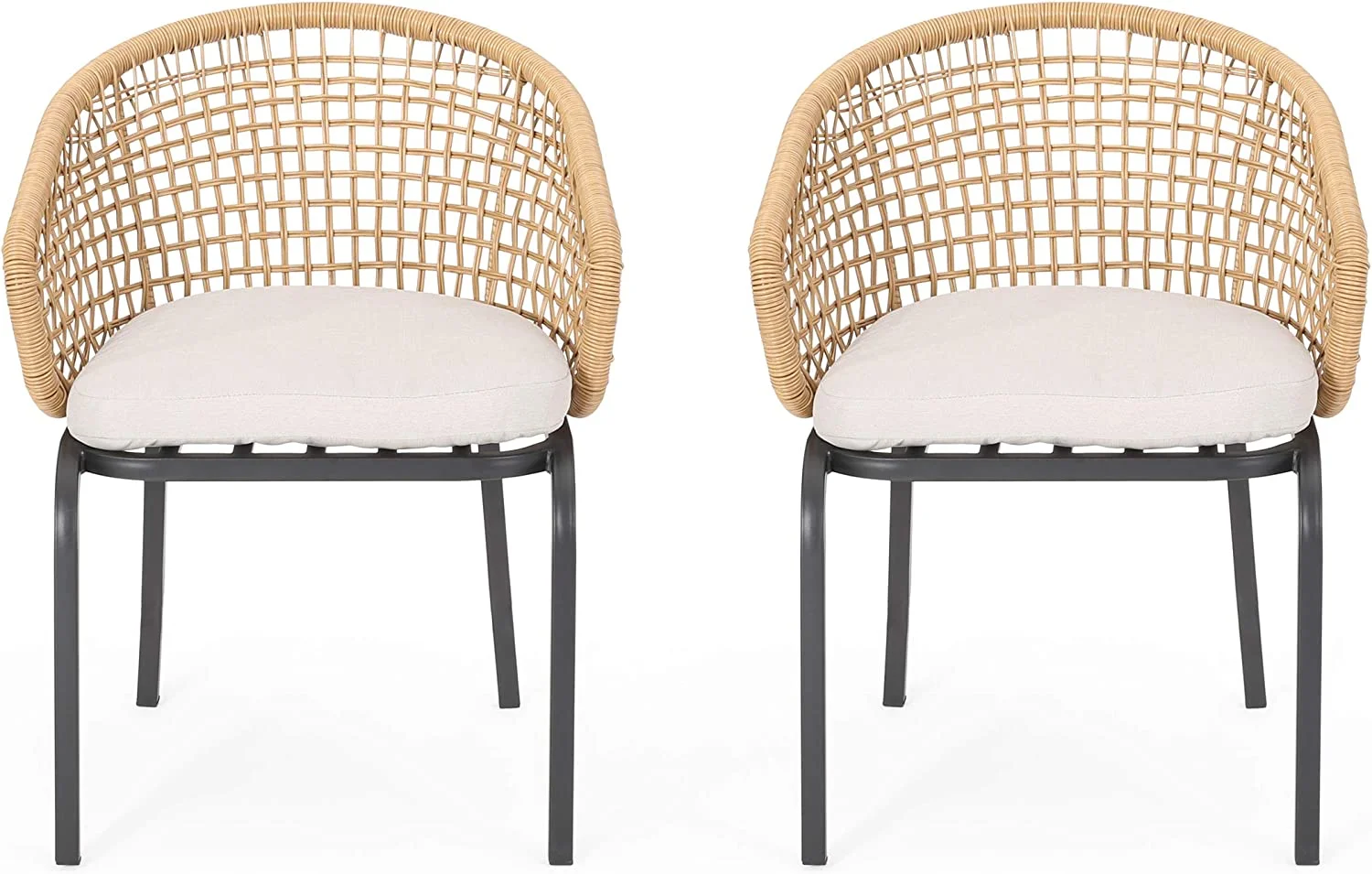 Christopher Knight Home Xanthe Outdoor Club Chair, Light Brown, Beige, Black