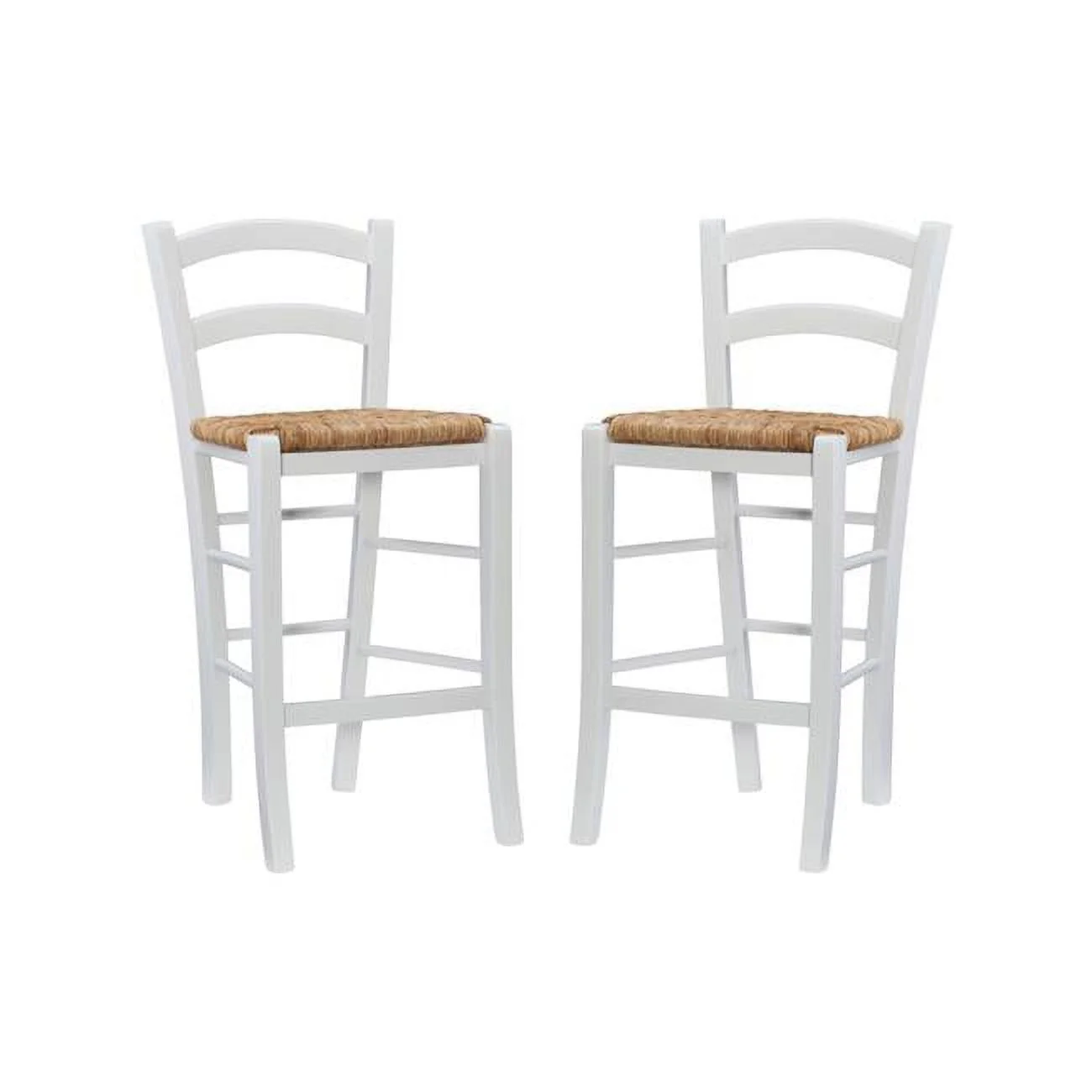 Linon Home Decor  Emilo Counter Stool, White - Set of 2
