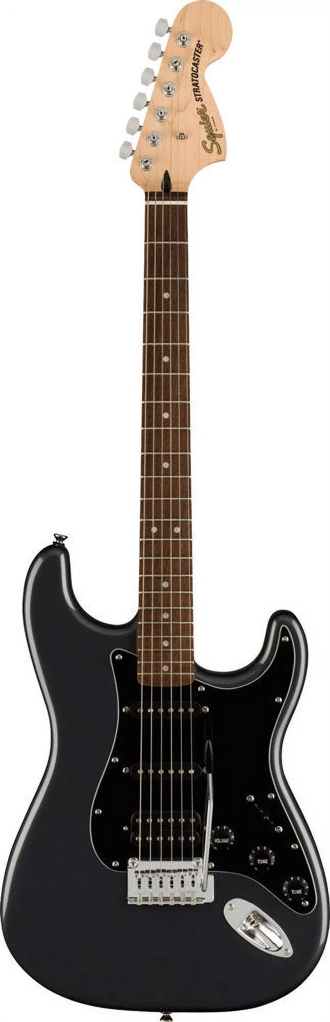 Squier Affinity Series Stratocaster HSS Pack (Charcoal Frost Metallic; Indian Laurel Pickguard)