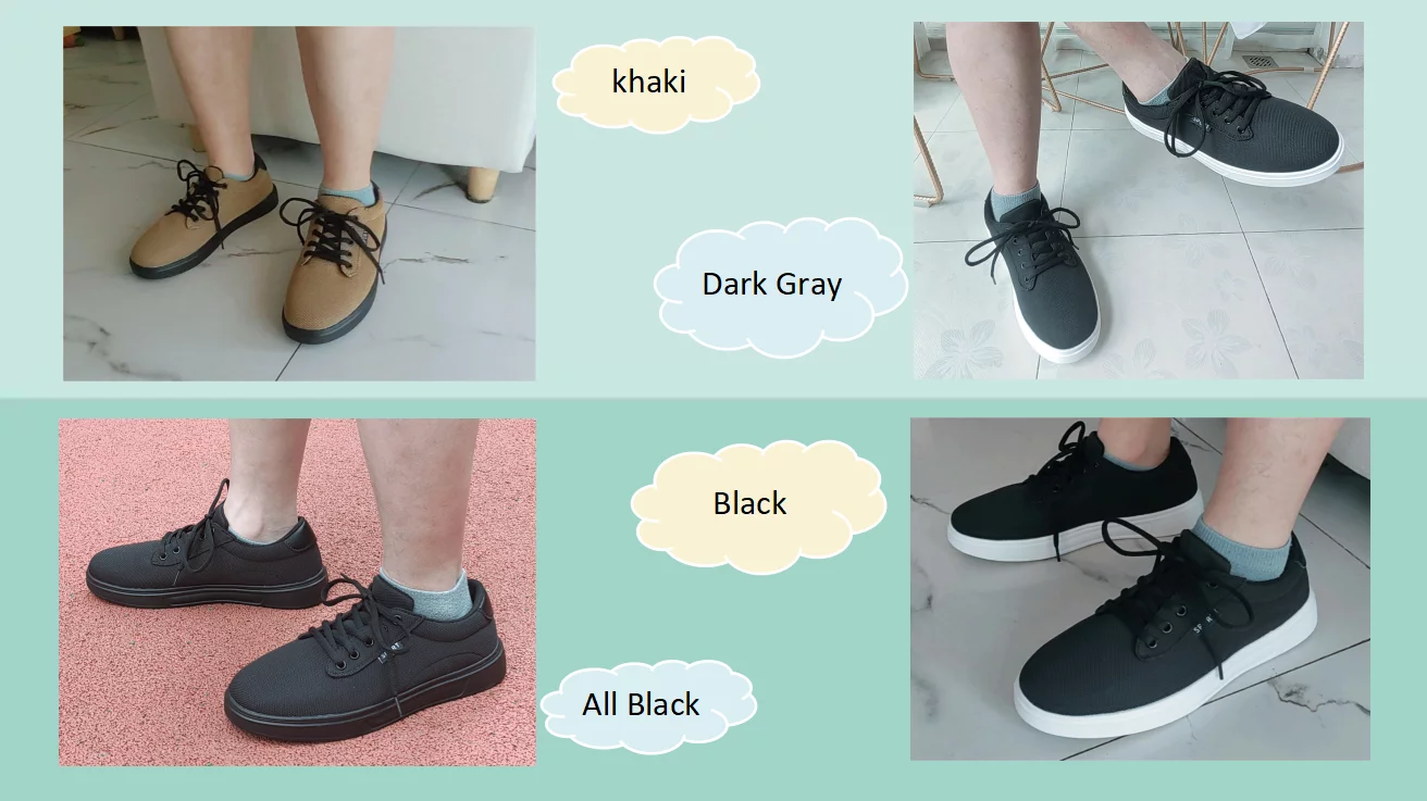 ADQ Men's Dress Shoes Fashion Casual Shoes Lace-up Canvas Sneakers All Black 10.5