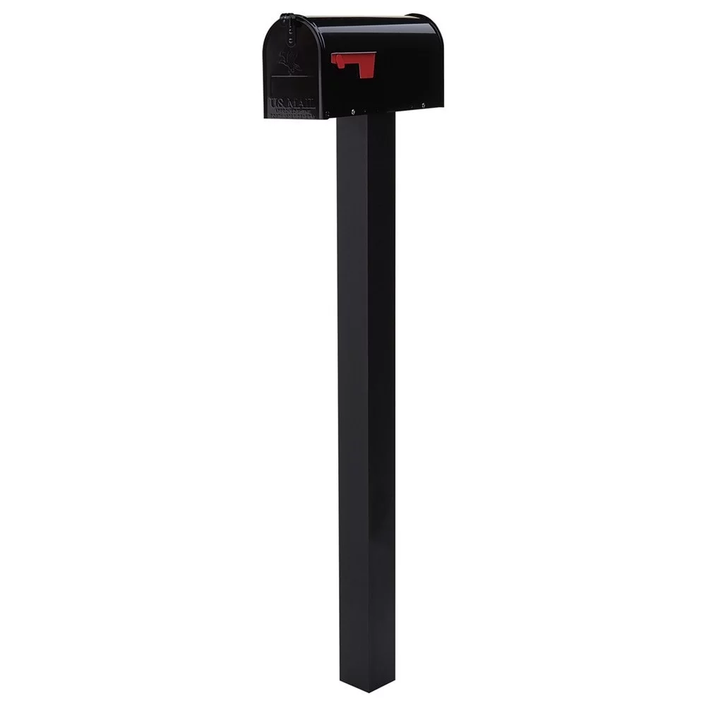 Solar Group BP000W01 7 x 52.3 in. Brighton Mailbox Post - White