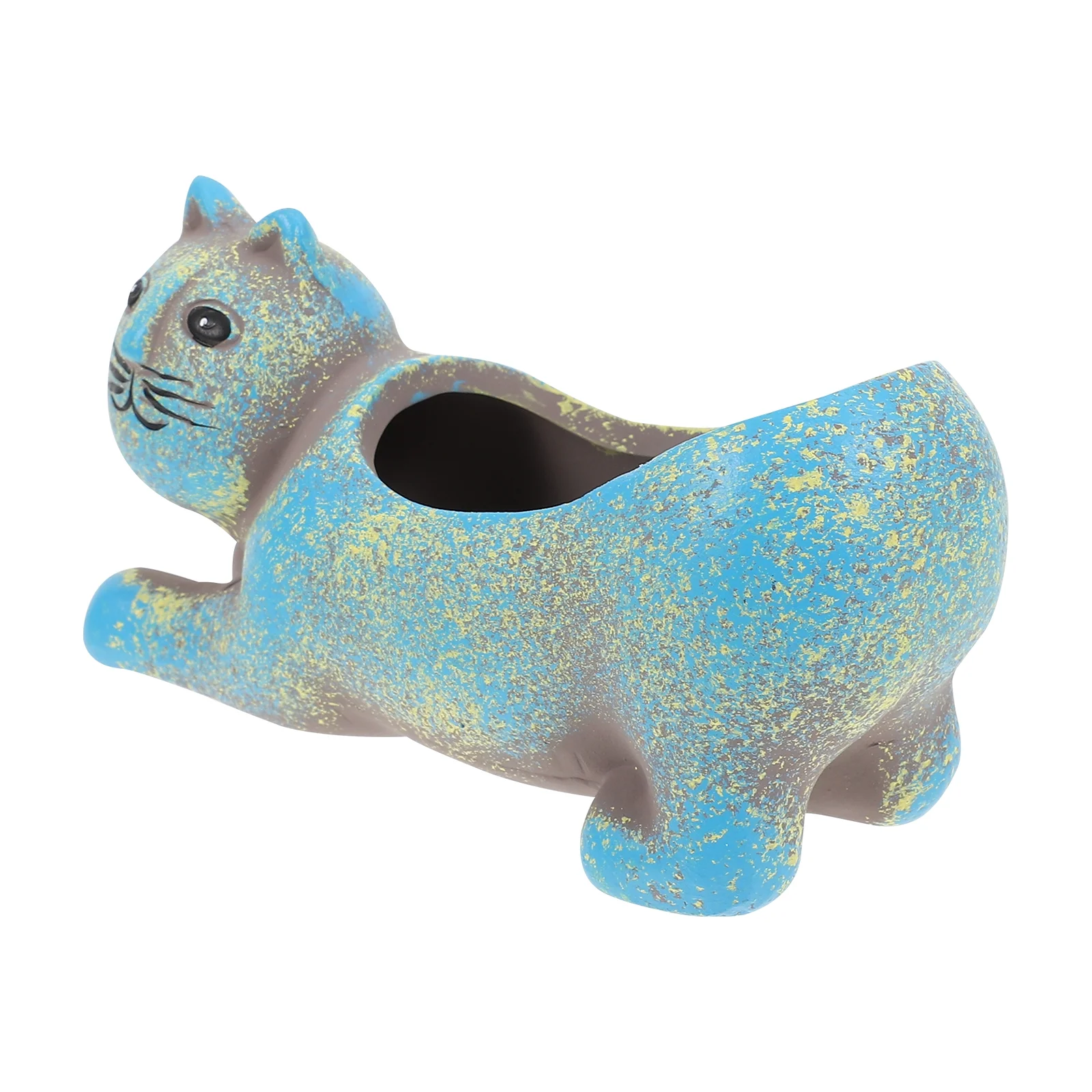 Guichaokj 1Pc Lovely Cat Shape Design Succulent Flowerpot Ceramic Creative Flowerpot