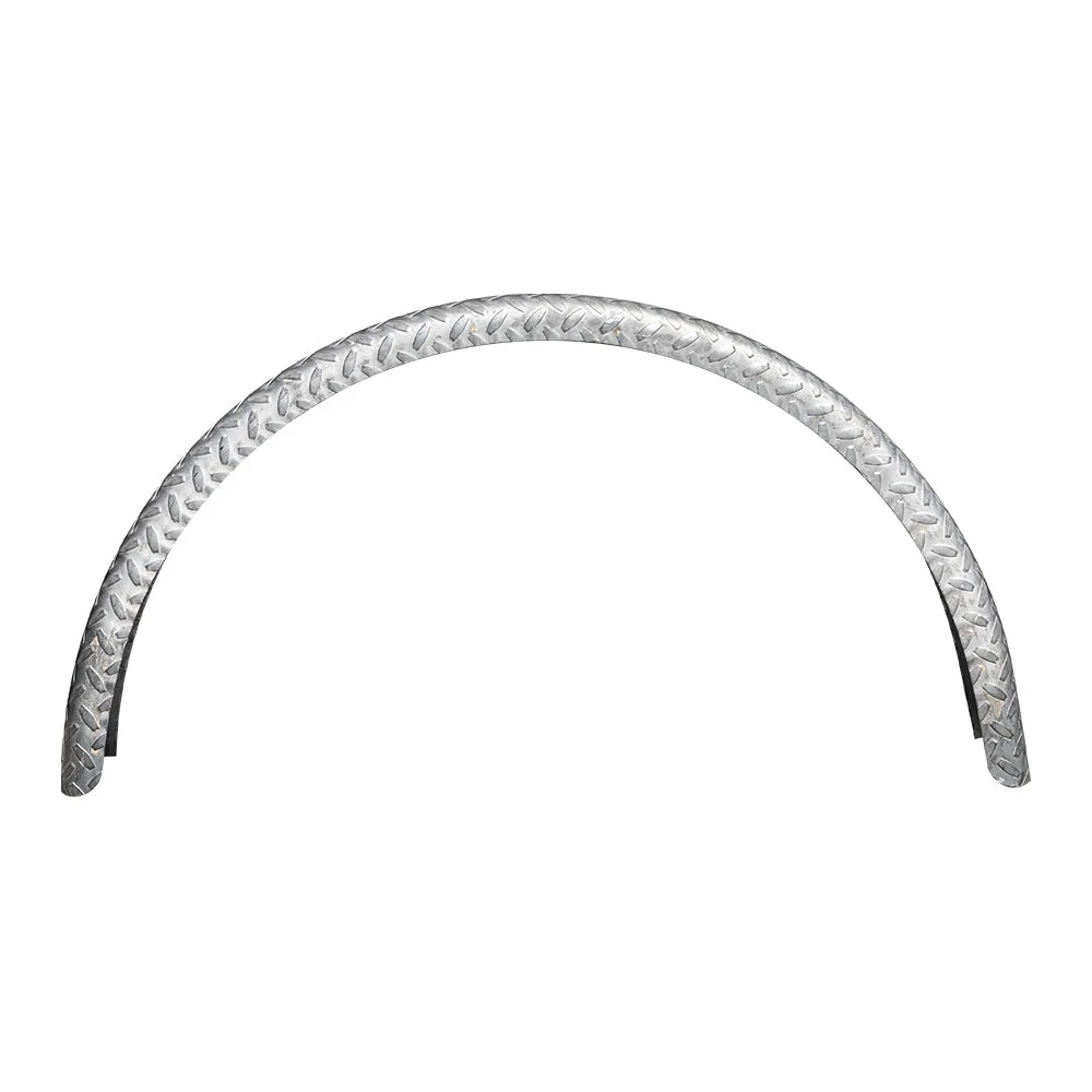 The Trailer Parts Outlet - Single Axle 9x32 Steel Tread Plate Rolled Trailer Fender