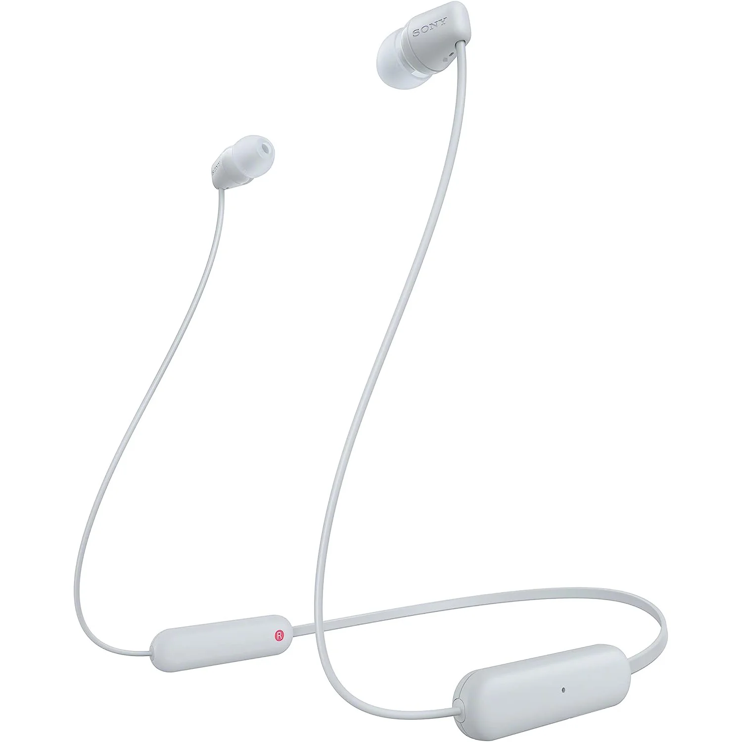 Sony WI-C100 Wireless In-Ear Headphones, White with Tech Smart USA Audio Entertainment Essentials Bundle