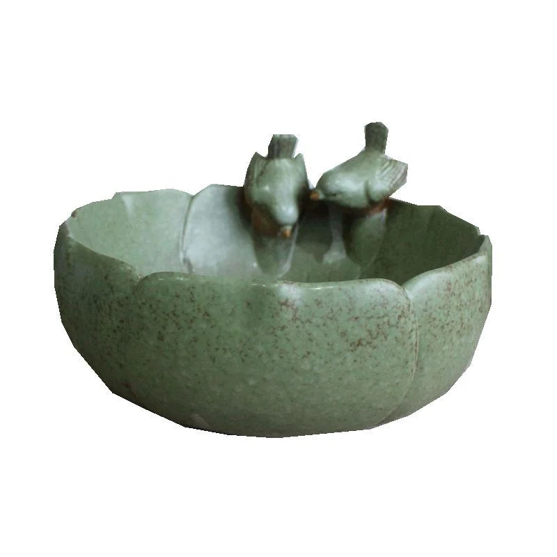 LivNxt Ceramic Large Planter - Antique Glazed Bowl Lotus Pot
