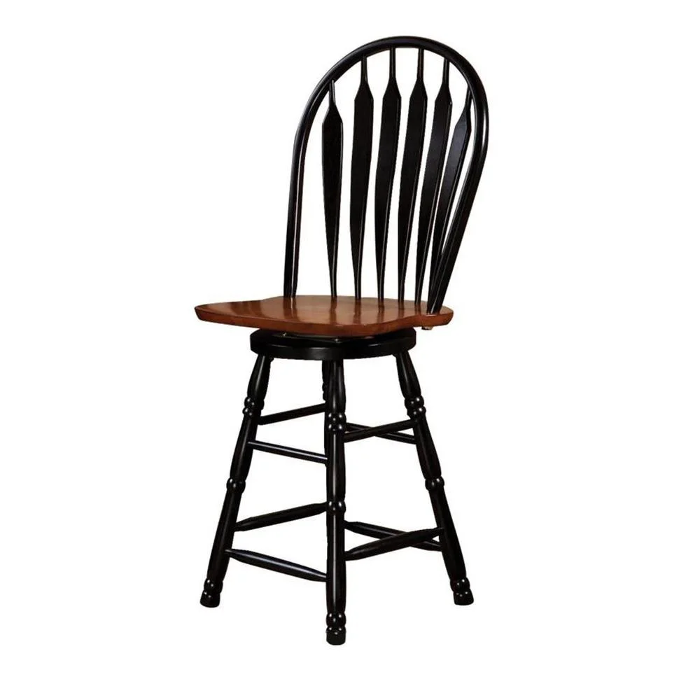 Sunset Trading Black Cherry Selections 3-Piece Wood Kitchen Island Set in Black