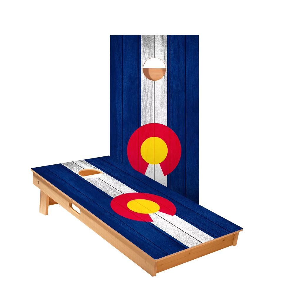 2 ft x 4 ft ACA American Cornhole Association Star Colorado Flag Professional Regulation Cornhole Boards
