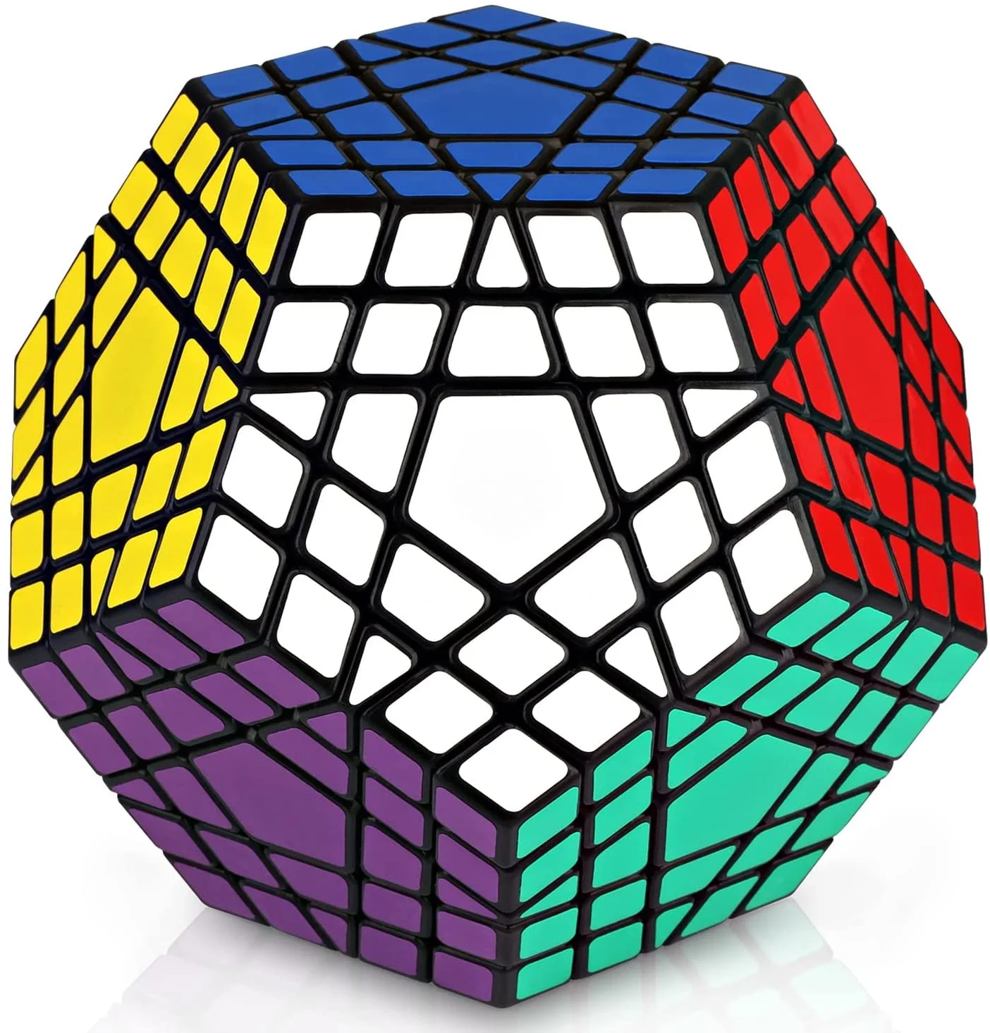 BESTSKY Megaminx Speed Cube Gigaminx 5x5 Cubes Brain Teasers Games Magic Twist Puzzle Fidget Toys for Kids Adults Boys Teens 5x5 Megaminx Black