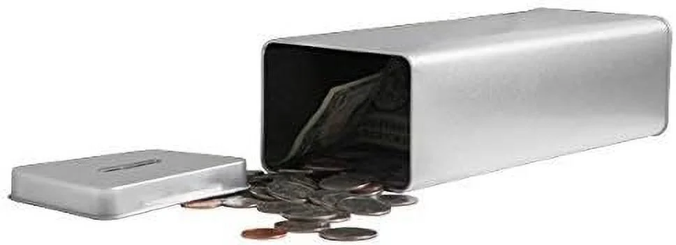 Tall High Metal Tin Charity Donation Box Tip Container Coin Collection Box Ticket Box 10