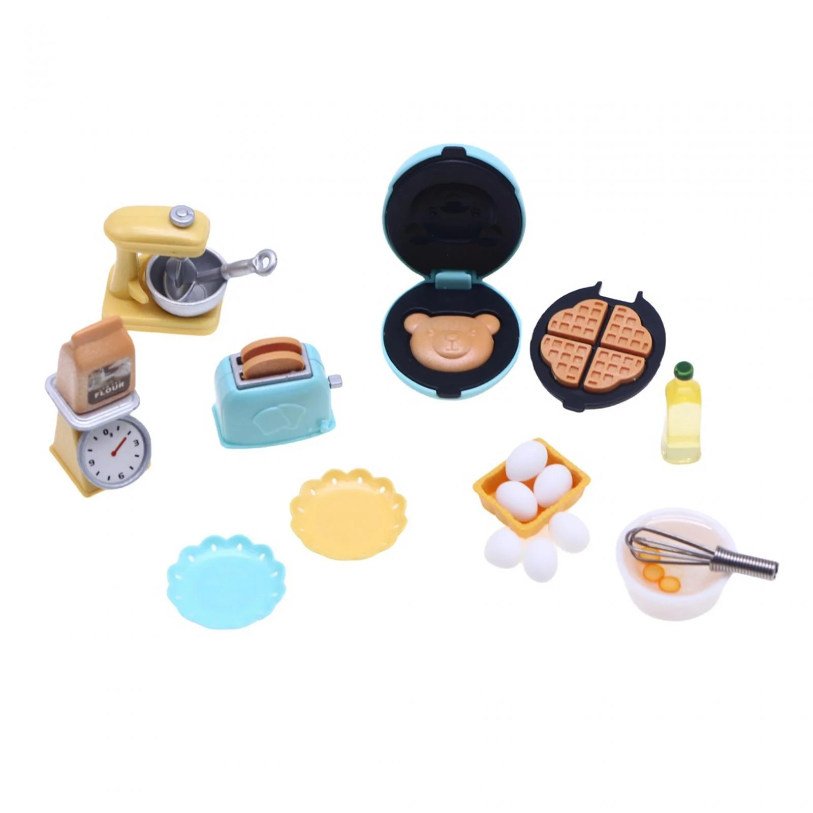 1/12 Miniature Dollhouse Kitchen Set, Mini House Furniture Accessories Kits, Scale Stand Miniature Furniture Toys for Girls A