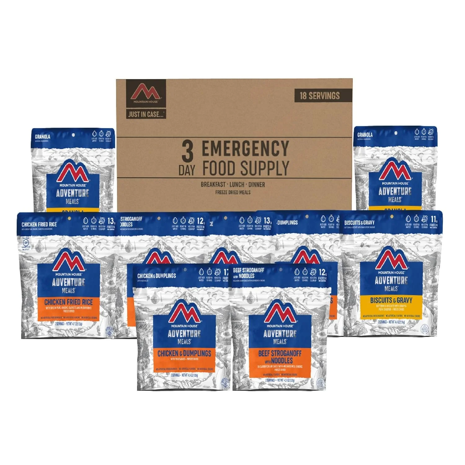 YILAN 3-Day Emergency Food Supply | Freeze Dried Survival & Emergency Food | 18 Servings