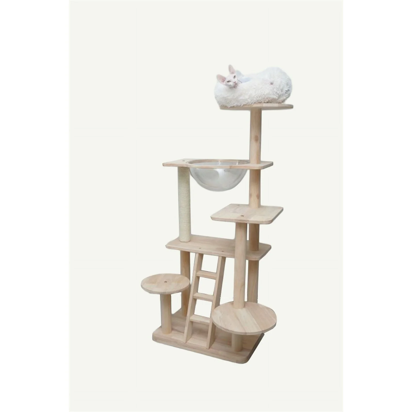 Legend Vansen Oaken Cat Tower Cat Tree Cat Condo With Space Capsule Nest