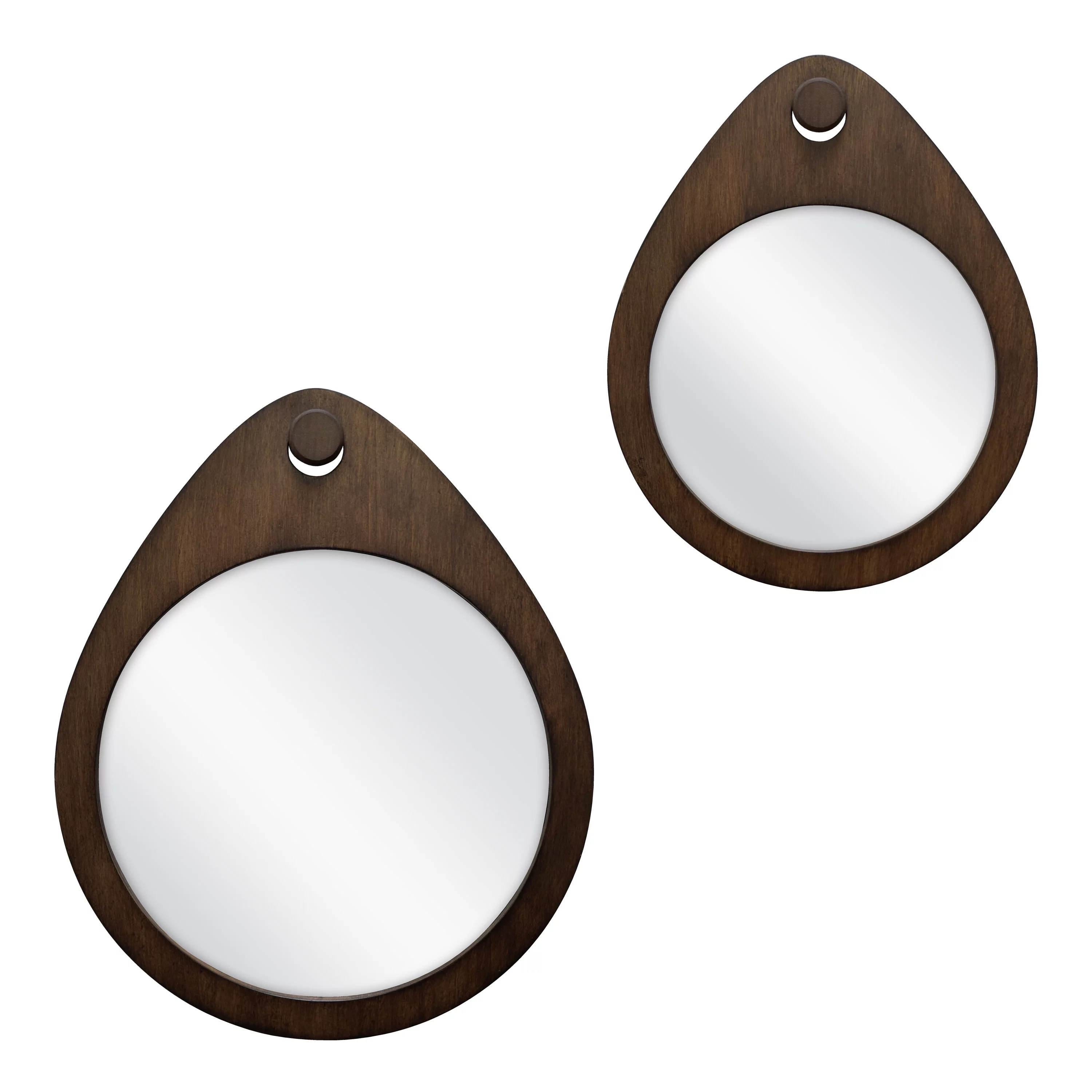Better Homes & Gardens 2 PC Modern Wood Mirror Set