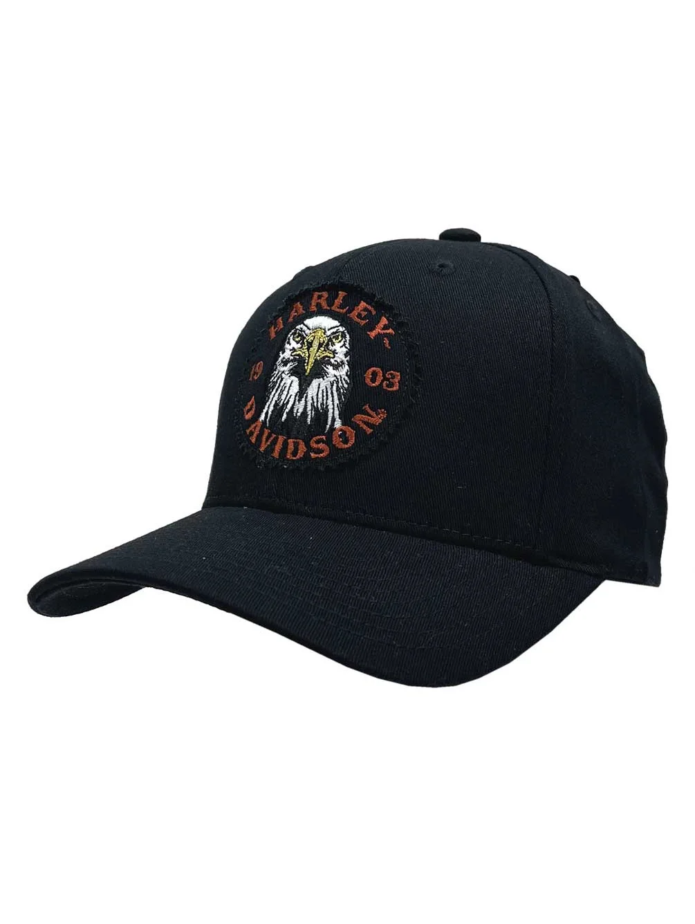 Harley-Davidson Men's Apex Eagle Stretch Fit Curved Bill Baseball Cap (S/M), Harley Davidson
