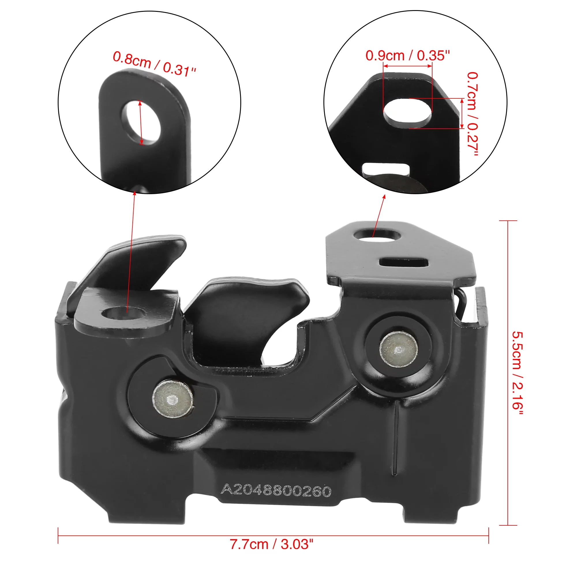 2048800260 Car Hood Lock Latch for Mercedes-Benz C250 C300 C350 C63 AMG E400 E550 E63 AMG GLK250 GLK35