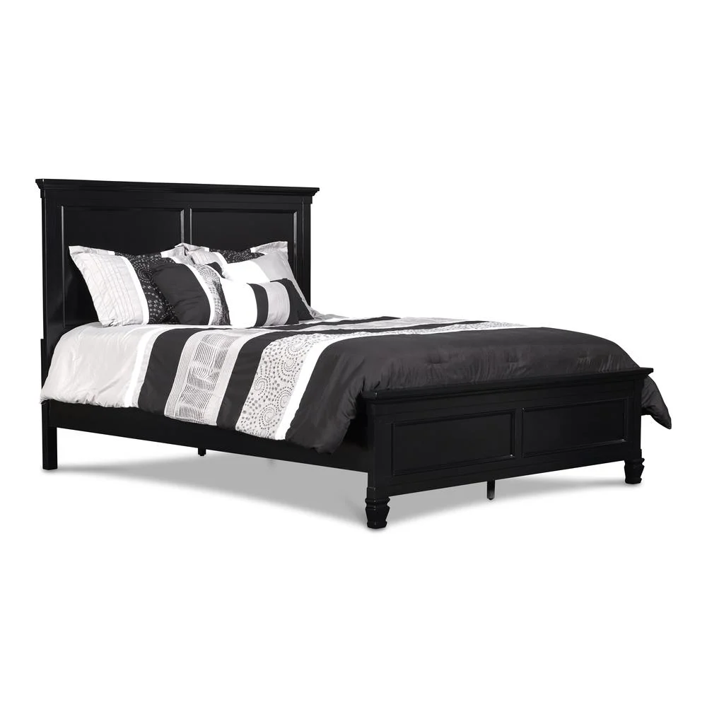 New Classic Furniture Tamarack Wood California King Panel Bed in Black