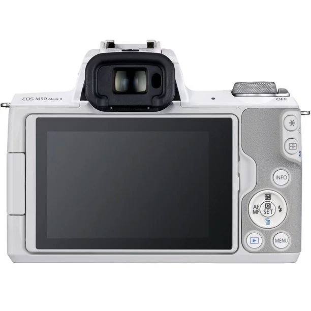 Restored Canon 4728C006 EOS M50 Mark II Mirrorless Digital Camera (White) w/ EFM 1545mm IS STM Lens 24.1 MP (Refurbished)