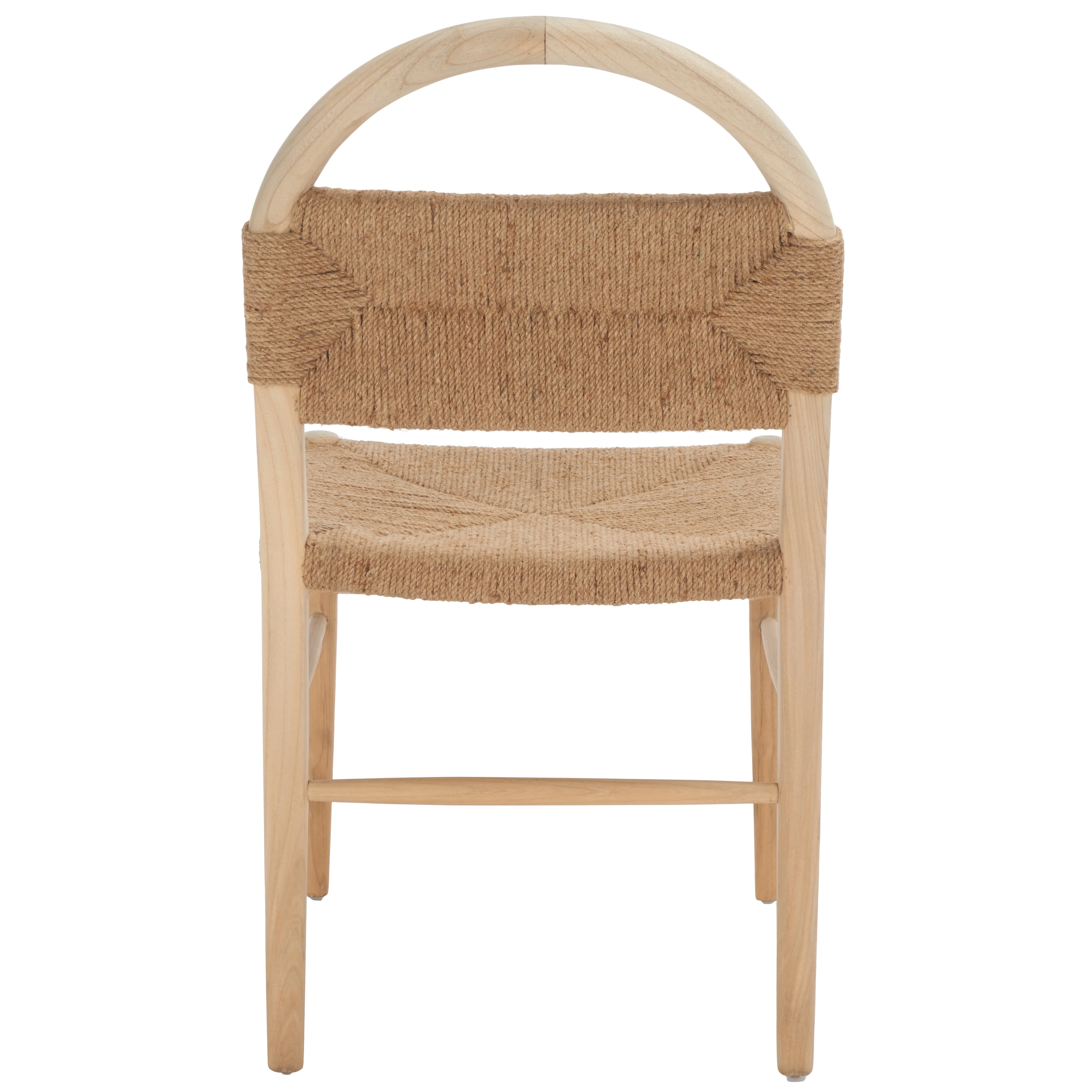 SAFAVIEH Ottilie Dining Chair, Natural Sungkai/Natural Jute Rope (19.5 in. W x 18.7 in. D x 36.6 in. H)