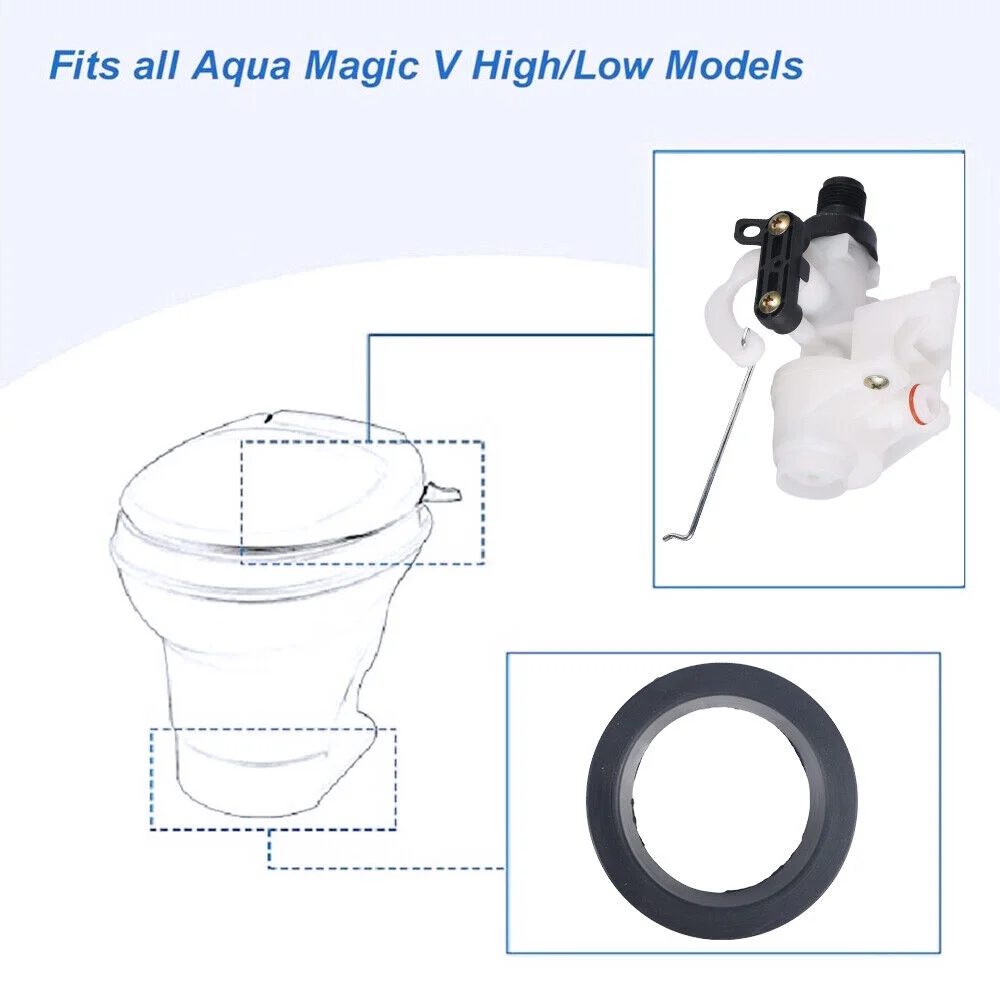Onemayship Thetford Aqua Magic V Toilet Water Valve - Upgraded Replacement for RV, High Quality Plastic, Easy to Install