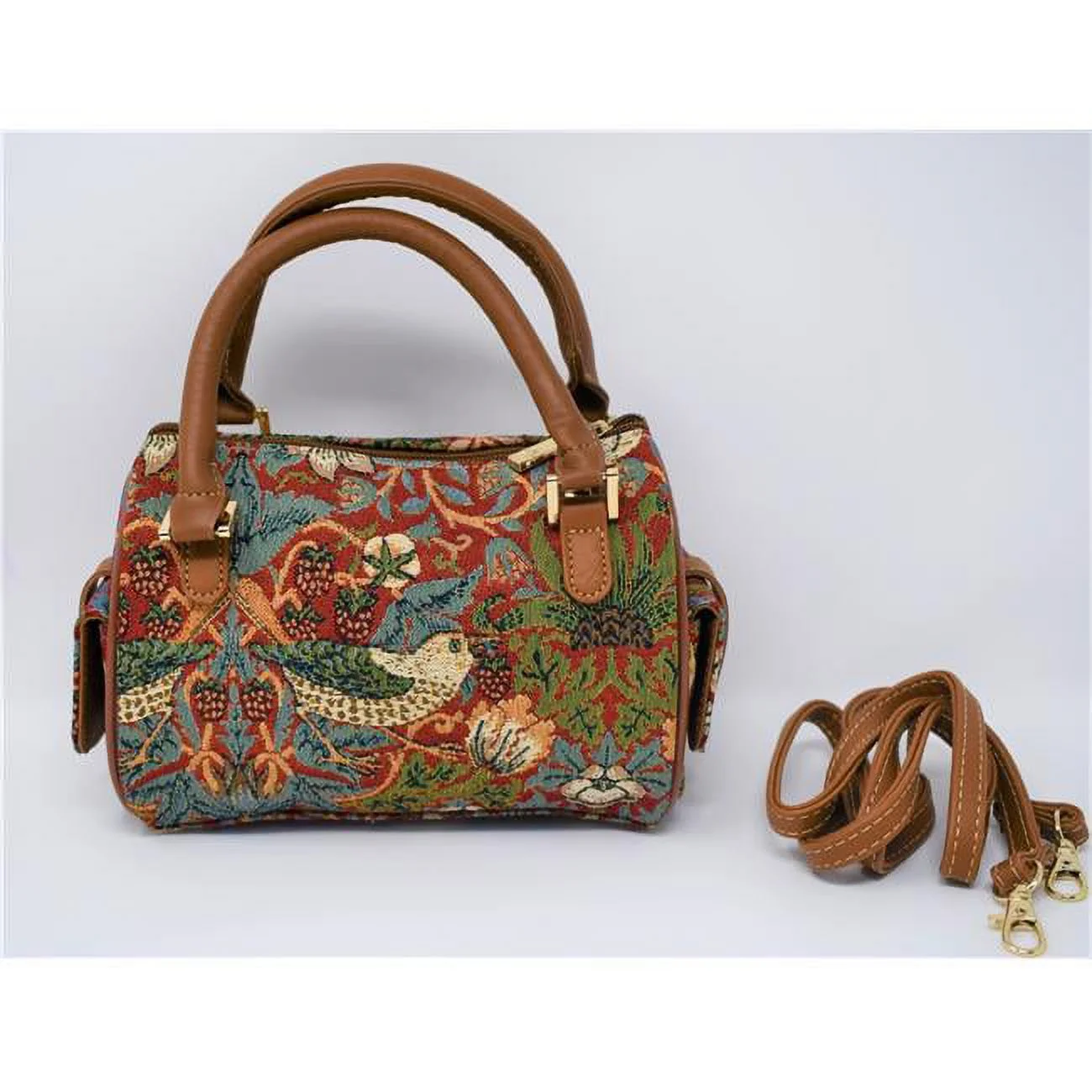Sinobrite 26525-Strawberry Thief Tapestry Small Purse - Strawberry Thief