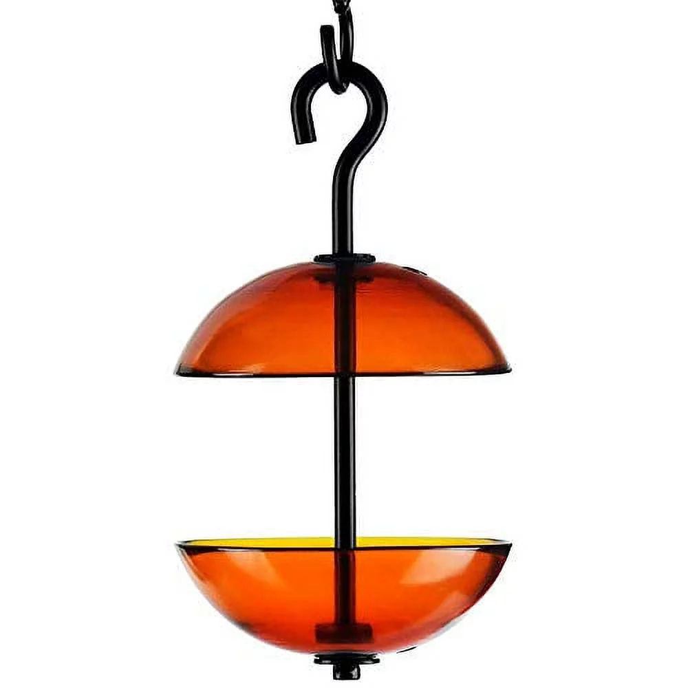 Couronne - Mosaic Birds Double Hanging Poppy Feeder - Orange