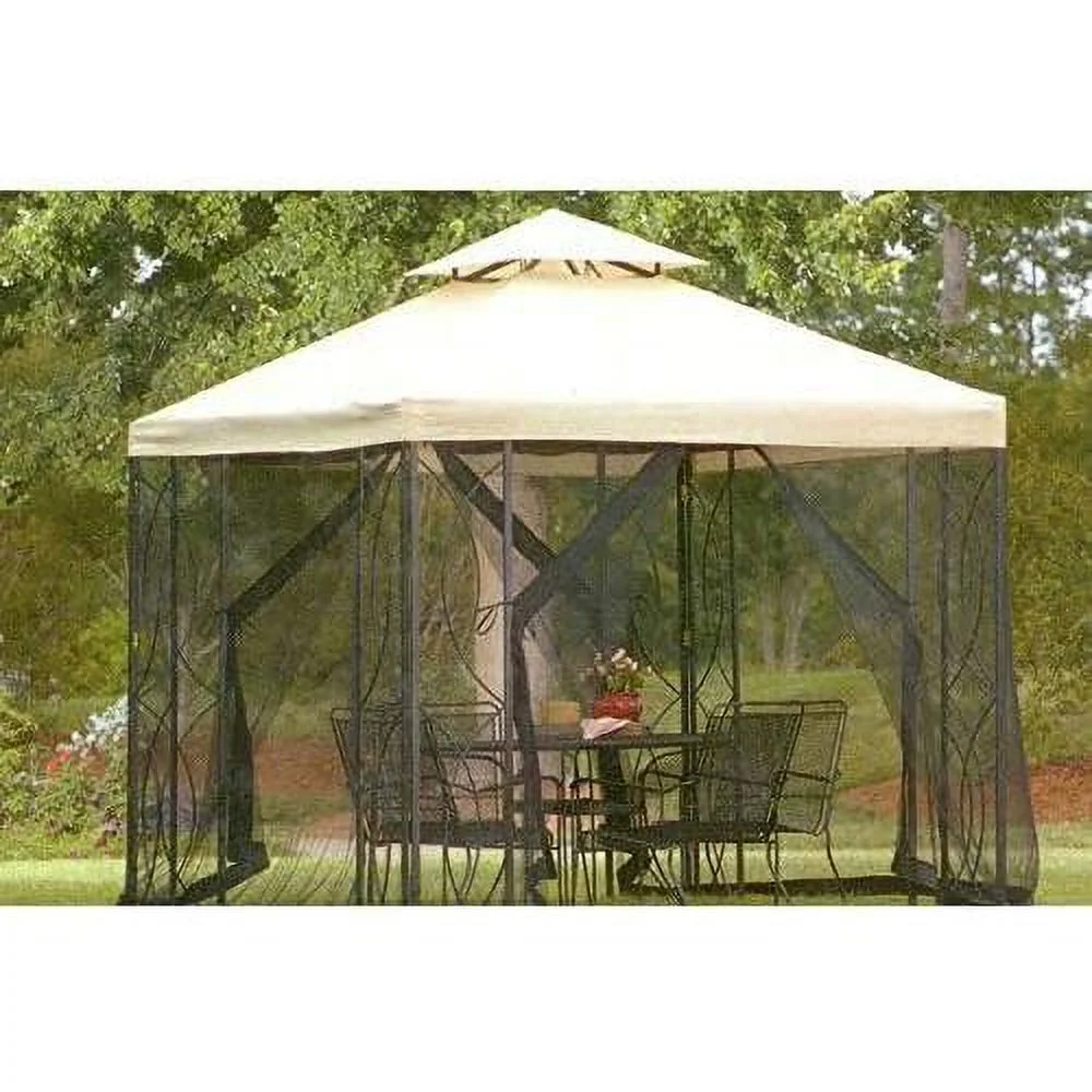 X  Replacement Canopy Top Cover  Netting Set For Lowe's  Treasure X Gazebo