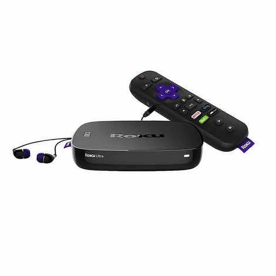 Roku Ultra | 4K/HDR/HD Streaming Player with Enhanced Remote (Voice, Remote Finder, Headphone Jack, TV Power and Volume), Ethernet, Micro SD and USB (2017)