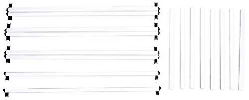 Rockville RFAAW DJ Event Facade Light Weight Metal Frame Booth+Travel Bag+Scrim,White