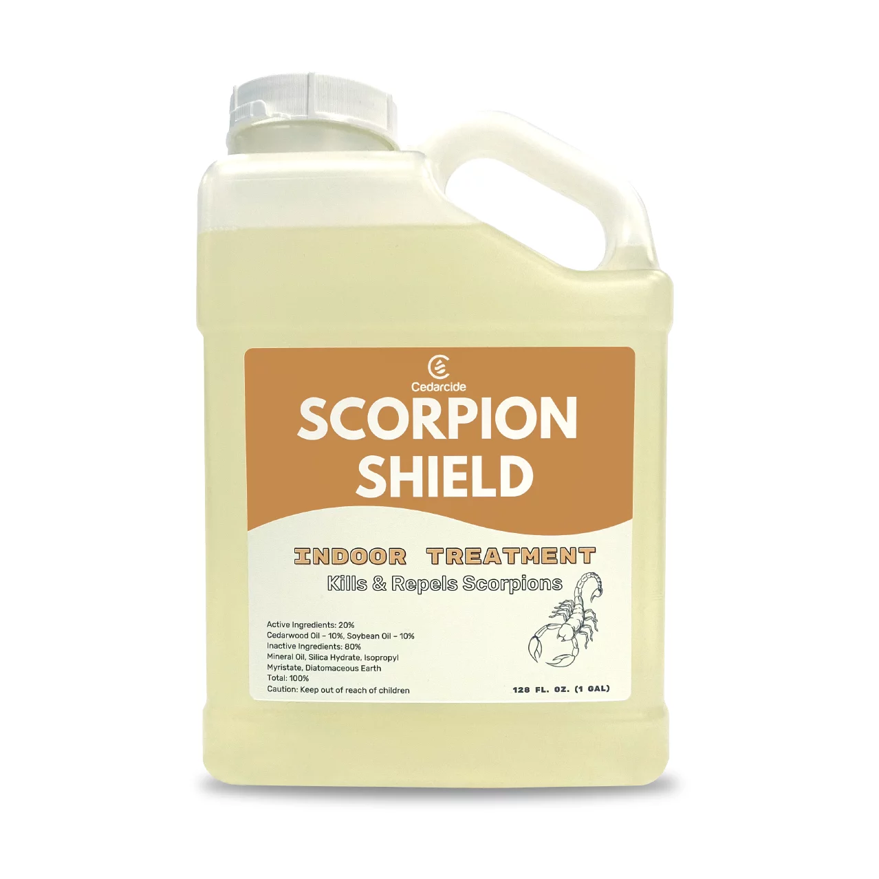 Cedarcide Scorpion Shield (Gallon) Indoor Natural Cedar Oil Pest Control Spray - Kills & Repels Scorpions and Other Pests Guaranteed - All Natural - Pet Safe